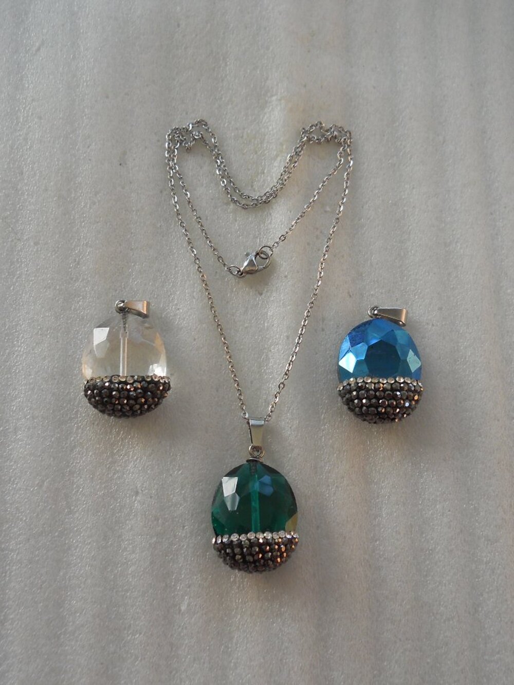 Interchangeable Acorn Pendant Necklace   1030